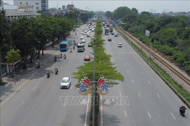 Đường Nguyễn Văn Linh thông thoáng. Ảnh: Thành Phương - TTXVN