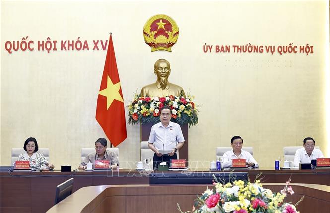 Chủ tịch Quốc hội Trần Thanh Mẫn phát biểu. Ảnh: Doãn Tấn - TTXVN
