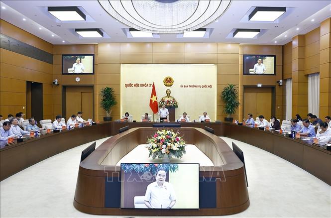 Chủ tịch Quốc hội Trần Thanh Mẫn phát biểu. Ảnh: Doãn Tấn - TTXVN