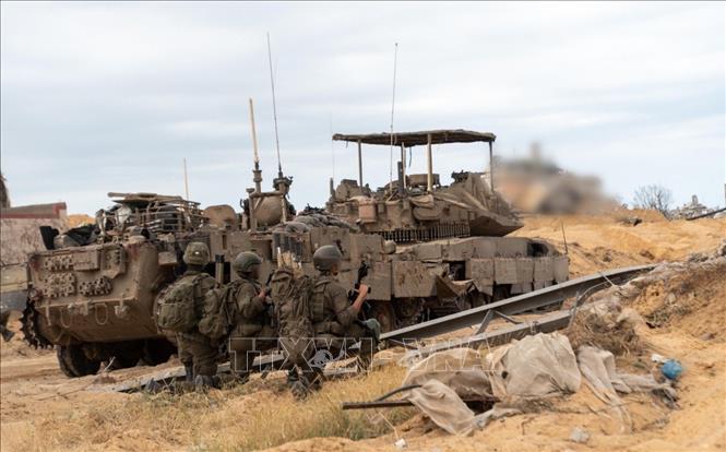 Binh sĩ Israel được triển khai tại Dải Gaza ngày 18/4/2025. Ảnh: THX/TTXVN