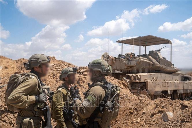 Binh sĩ Israel được triển khai tại Dải Gaza ngày 18/4/2025. Ảnh: THX/TTXVN