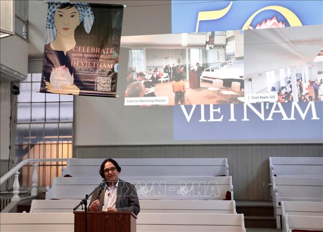 Nicaraguan Ambassador Jaime Castillo speaks at the event. VNA/Photo by courtesy