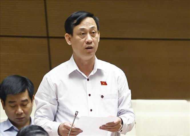 Đại biểu Quốc hội tỉnh Thanh Hoá Mai Văn Hải phát biểu. Ảnh: Doãn Tấn - TTXVN