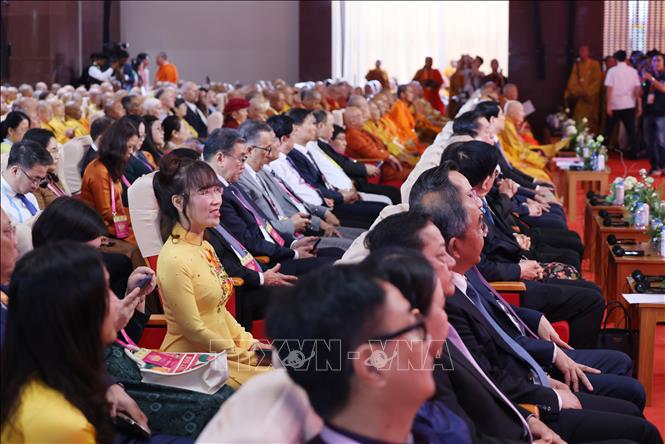 Đại biểu dự khai mạc Đại lễ Phật đản Liên hợp quốc lần thứ 20 - Vesak 2025. Ảnh: Lâm Khánh - TTXVN