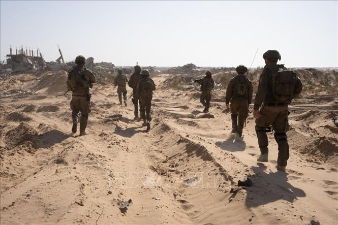 Binh sĩ Israel được triển khai tại Dải Gaza ngày 21/4/2025. Ảnh: THX/TTXVN