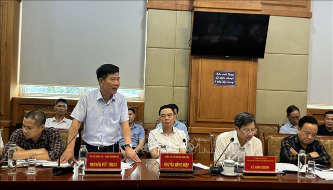 Phó Cục trưởng Cục 1, Thanh tra Chính phủ Nguyễn Viết Thạch phát biểu. Ảnh: Minh Huệ-TTXVN