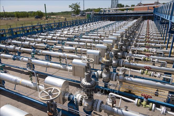 Một cơ sở dự trữ khí đốt tại Zsana, Hungary. Ảnh: THX/TTXVN
