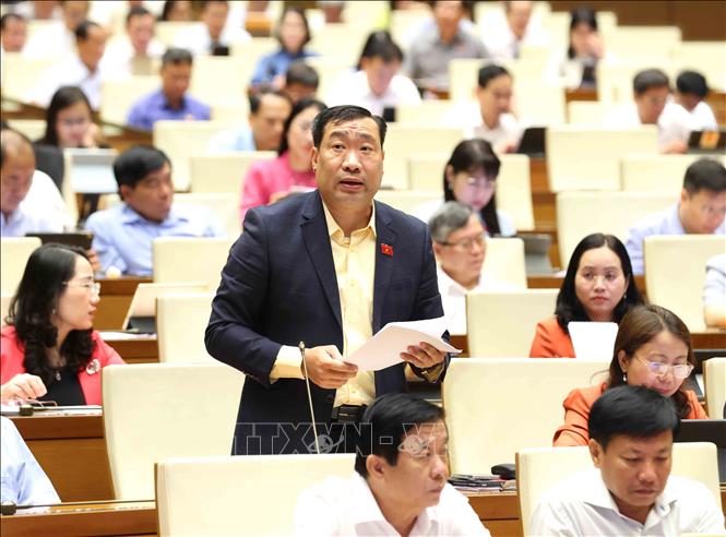 Đại biểu Quốc hội tỉnh Trà Vinh Thạch Phước Bình phát biểu. Ảnh: Phương Hoa - TTXVN