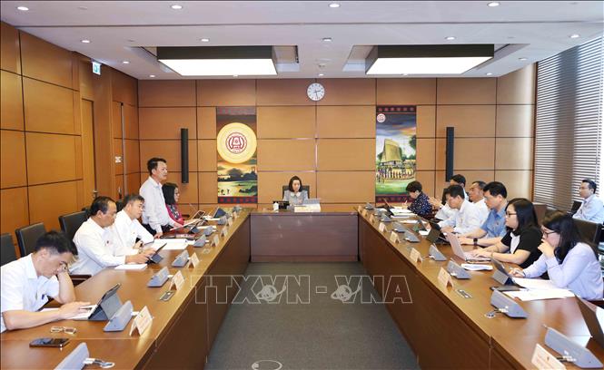 Đoàn Đại biểu Quốc hội các tỉnh Quảng Bình, Phú Thọ, Đồng Nai thảo luận ở tổ. Ảnh: Phương Hoa – TTXVN