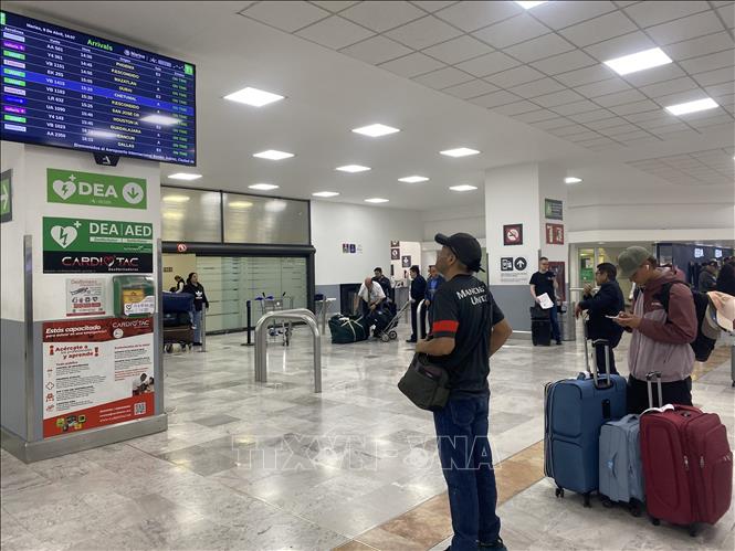Sân bay quốc tế Benito Juárez ở thành phố Mexico City đón trung bình hơn 124.000 lượt khách mỗi ngày. Ảnh: Phương Lan- PV TTXVN tại Mexico 