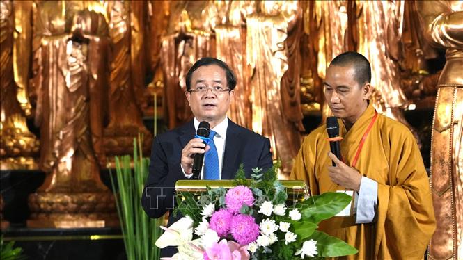 Ông Nguyễn Hồng Thanh, Quyền Chủ tịch UBND tỉnh Tây Ninh phát biểu. Ảnh: Minh Phú - TTXVN