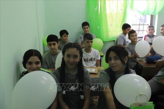 (Tư liệu) Học sinh tại một trường học ở Beit Hanina, Đông Jerusalem. Ảnh: THX/TTXVN