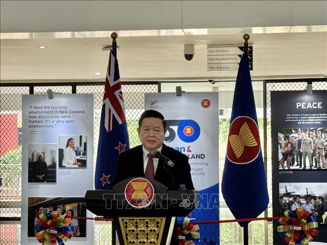 Tổng Thư ký ASEAN, Tiến sĩ Kao Kim Hourn phát biểu tại lễ khai mạc. Ảnh: Đỗ Quyên – PV TTXVN tại Indonesia