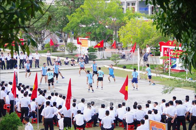 Lữ đoàn 146 tổ chức thi đấu thể thao nhân ngày kỷ niệm 47 năm thành lập đơn vị. Ảnh: TTXVN phát