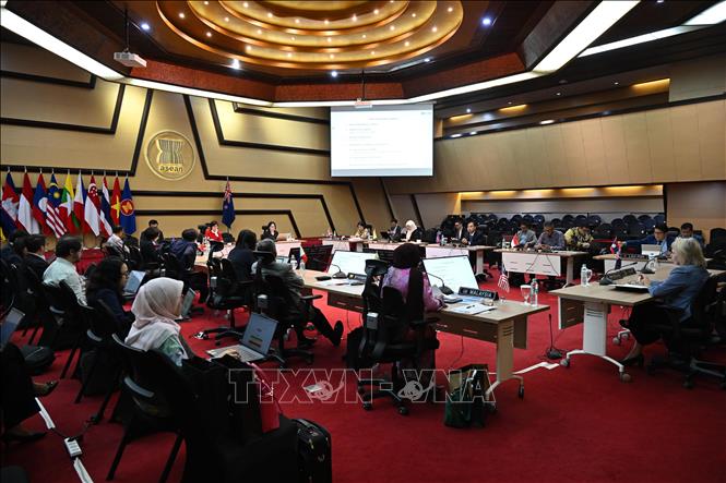 Cuộc họp lần thứ 13 Ủy ban Hợp tác chung ASEAN - New Zealand. Ảnh: TTXVN phát