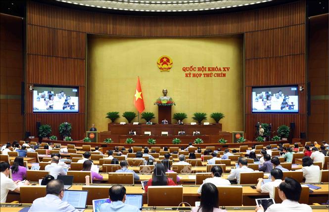 Quang cảnh phiên họp chiều 9/5. Ảnh: Phạm Kiên - TTXVN