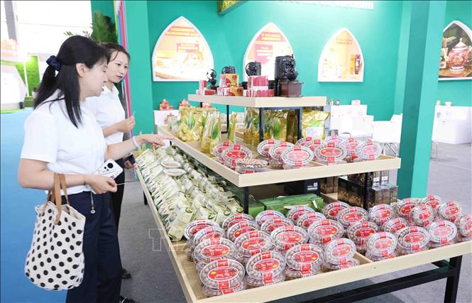 Vietnamese products on display at the RCEP Economic and Trade Expo. VNA Photo: Công Tuyên