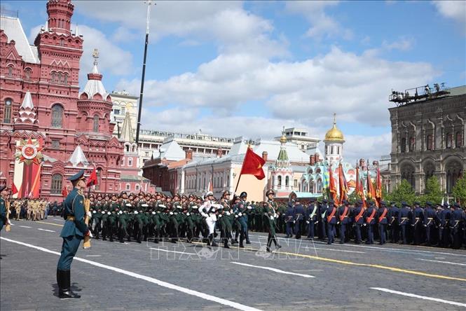 The Vietnamese troop joins in the parade, VNA Photo: Thống Nhất