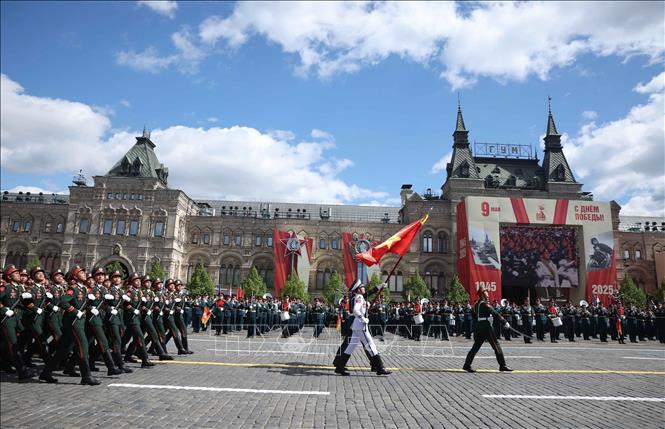 The Vietnamese troop joins in the parade, VNA Photo: Thống Nhất
