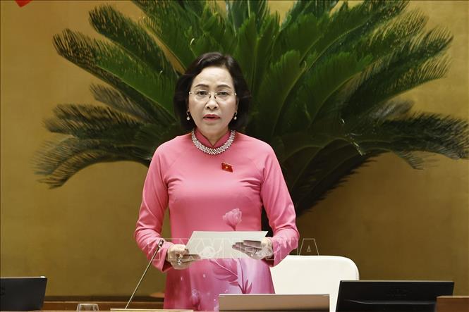 Phó Chủ tịch Quốc hội Nguyễn Thị Thanh phát biểu. Ảnh: Doãn Tấn - TTXVN