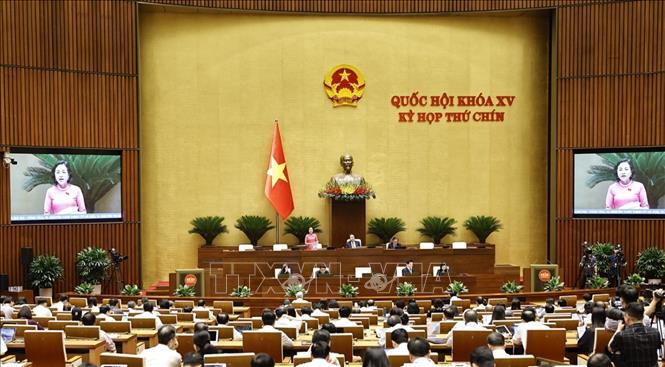 Phó Chủ tịch Quốc hội Nguyễn Thị Thanh phát biểu. Ảnh: Doãn Tấn - TTXVN