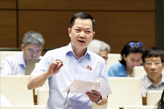 Đại biểu Quốc hội tỉnh Đồng Nai Trịnh Xuân An phát biểu. Ảnh: Doãn Tấn - TTXVN