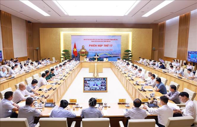 Phiên họp thứ 17 của Ban Chỉ đạo nhà nước các công trình, dự án quan trọng quốc gia, trọng điểm của ngành giao thông vận tải. Ảnh: Dương Giang-TTXVN