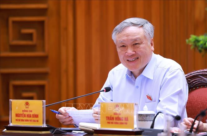Phó Thủ tướng Thường trực Nguyễn Hoà Bình phát biểu. Ảnh: Dương Giang-TTXVN
