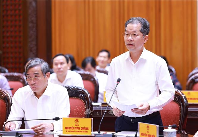 Bí thư Thành uỷ Đà Nẵng Nguyễn Văn Quảng phát biểu. Ảnh: Dương Giang-TTXVN
