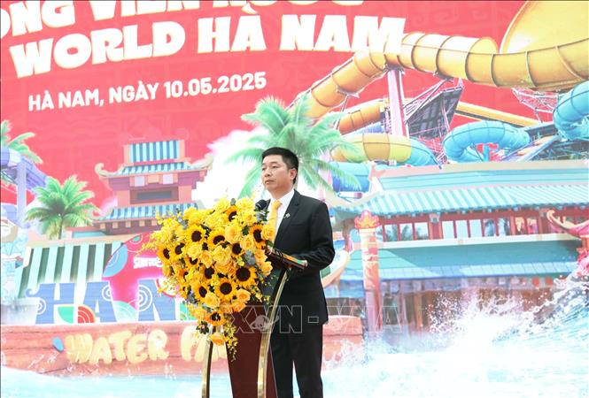 Ông Nguyễn Quang Huy, Chủ tịch Sun Group Vùng Miền Bắc phát biểu. Ảnh: Đại Nghĩa - TTXVN
