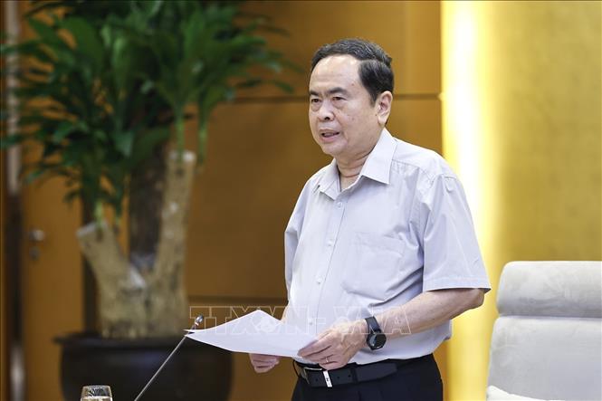 Chủ tịch Quốc hội Trần Thanh Mẫn phát biểu. Ảnh: Doãn Tấn - TTXVN