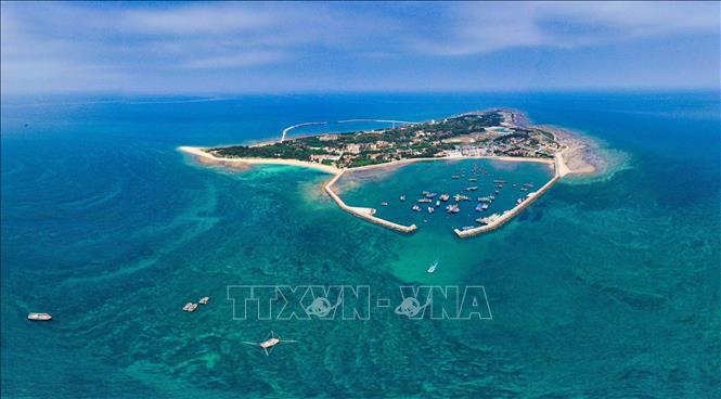 Bạch Long Vỹ nhìn từ trên cao. Ảnh: Nguyễn Đức Nghĩa- TTXVN phát
