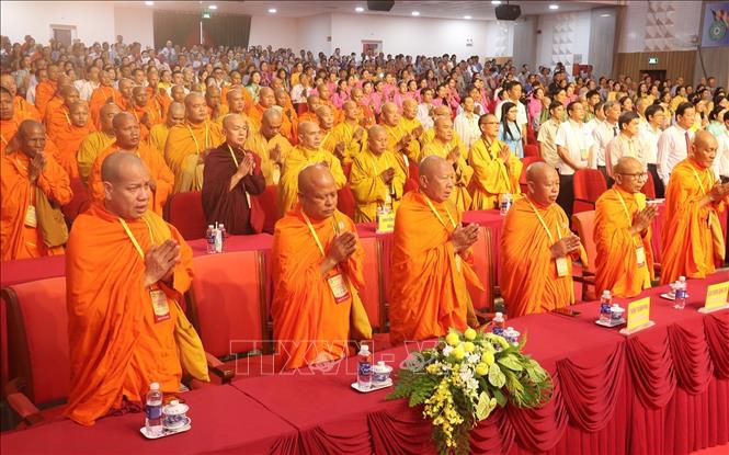 Quý chư tôn đức, tăng ni và các phật tử tham dự Đại lễ Phật đản - Phật lịch 2569. Ảnh: Lê Huy Hải - TTXVN
