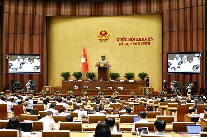 Quang cảnh phiên họp sáng 12/5. Ảnh: Doãn Tấn - TTXVN