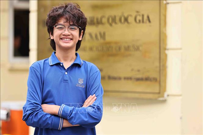 Cao Phú Quý – cậu bé đam mê nghệ thuật và hành trình trở thành đại biểu dự Đại hội Cháu ngoan Bác Hồ toàn quốc lần thứ X. Ảnh: Minh Đức – TTXVN