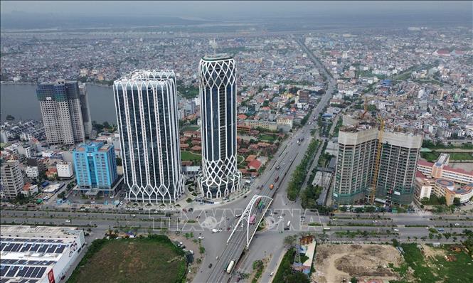 Một góc thành phố Hải Phòng hiện đại, năng động sau 70 năm giải phóng. Ảnh: Quốc Khánh - TTXVN