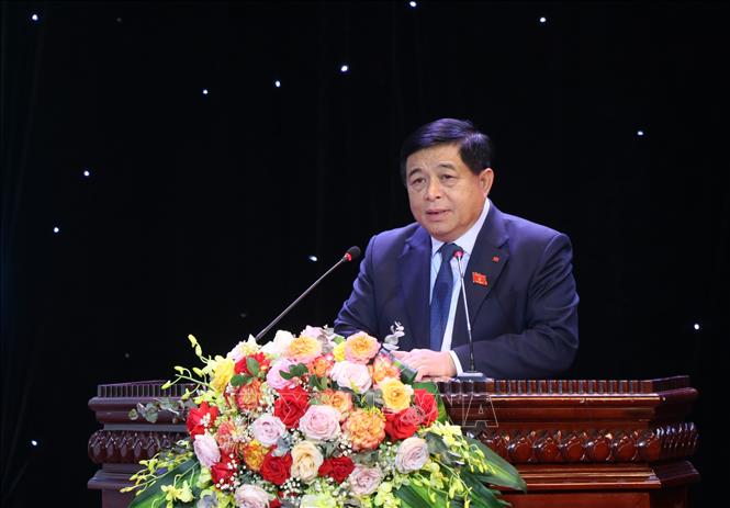 Phó Thủ tướng Nguyễn Chí Dũng phát biểu tại buổi gặp mặt. Ảnh: Thanh Thương- TTXVN