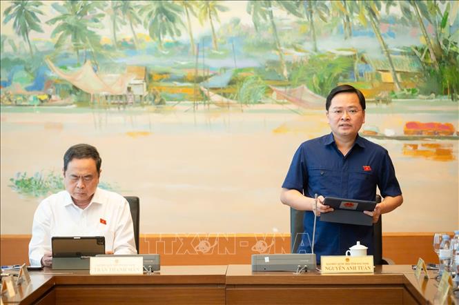 Đại biểu Quốc hội tỉnh Bắc Ninh Nguyễn Anh Tuấn phát biểu. Ảnh: Phương Hoa - TTXVN