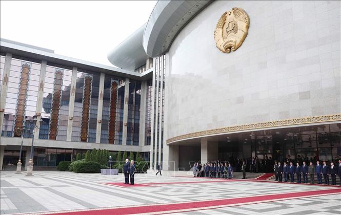 A view of the welcome ceremon. VNA Photo: Thống Nhất 