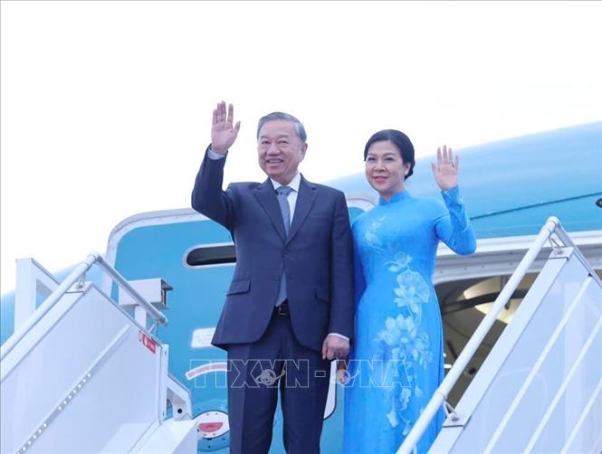 Tổng Bí thư Tô Lâm và Phu nhân rời thủ đô Minsk, lên đường về nước. Ảnh: Thống Nhất – TTXVN