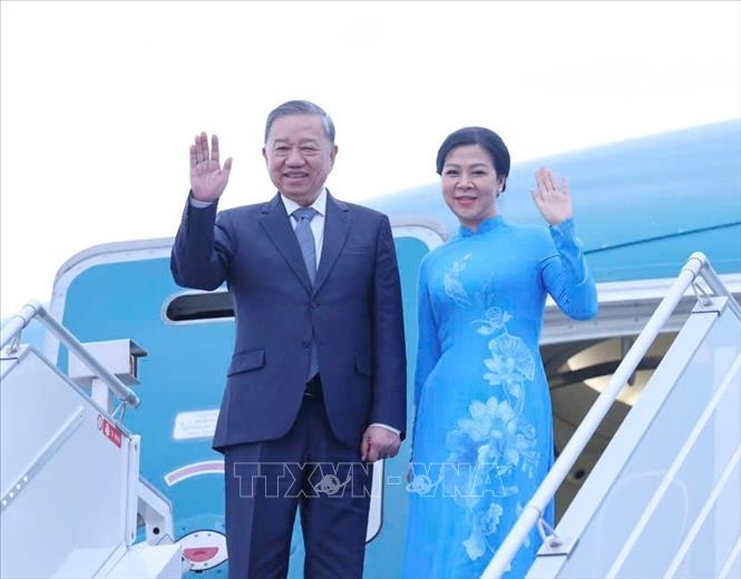 Tổng Bí thư Tô Lâm và Phu nhân rời thủ đô Minsk, lên đường về nước. Ảnh: Thống Nhất – TTXVN