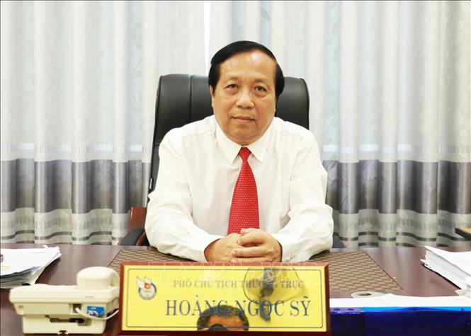 Nhà báo Hoàng Ngọc Sỹ, Phó Chủ tịch Thường trực Hội Nhà báo tỉnh Quảng Trị. Ảnh: Nguyên Lý-TTXVN