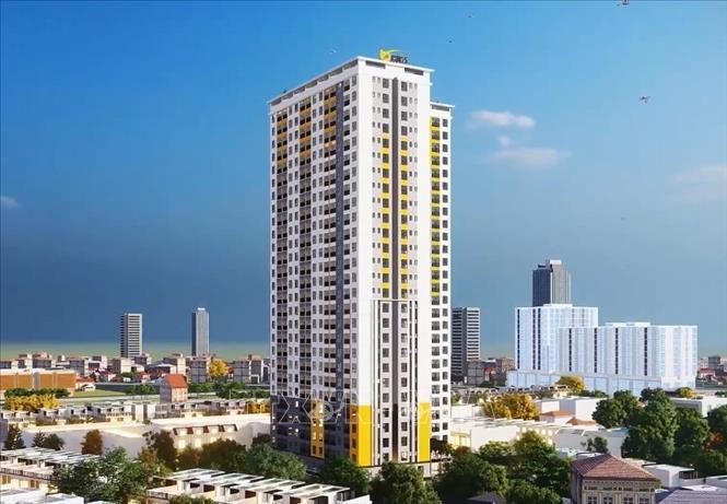 Tòa nhà chung cư do Tập đoàn BCONS làm chủ đầu tư tại phường Bình Thắng, thành phố Dĩ An, tỉnh Bình Dương. Ảnh: Dương Chí Tưởng-TTXVN
