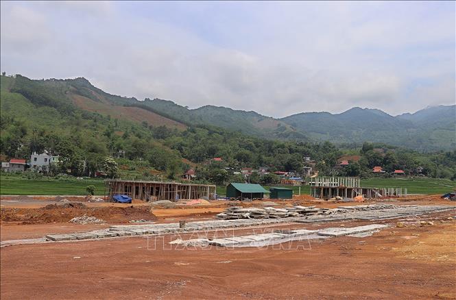 Dự án xây dựng hạ tầng khu tái định cư có diện tích khoảng 6ha. Ảnh: Thanh Hải - TTXVN 