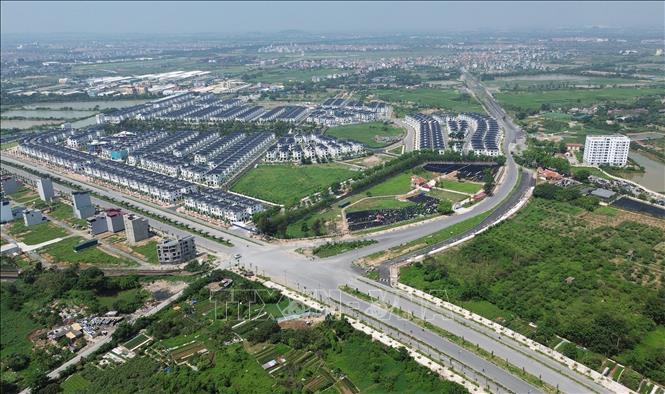Đường vành đai 3,5 đoạn giao với xã Vân Canh đã hoàn thành. Ảnh: Quốc Khánh - TTXVN