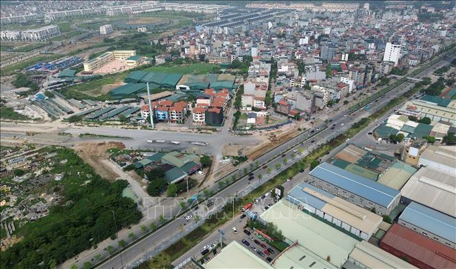 Điểm cuối của tuyến là kết nối vào với Quốc lộ 32, thuộc xã Kim Chung. Ảnh: Quốc Khánh - TTXVN