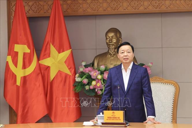Phó Thủ tướng Trần Hồng Hà phát biểu. Ảnh: Tuấn Anh - TTXVN 