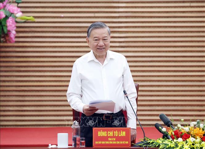 Tổng Bí thư Tô Lâm phát biểu. Ảnh: Thống Nhất – TTXVN