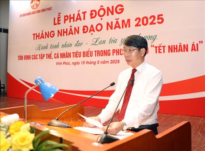Phó Chủ tịch UBND tỉnh Vĩnh Phúc Nguyễn Khắc Hiếu phát biểu khai mạc và phát động 