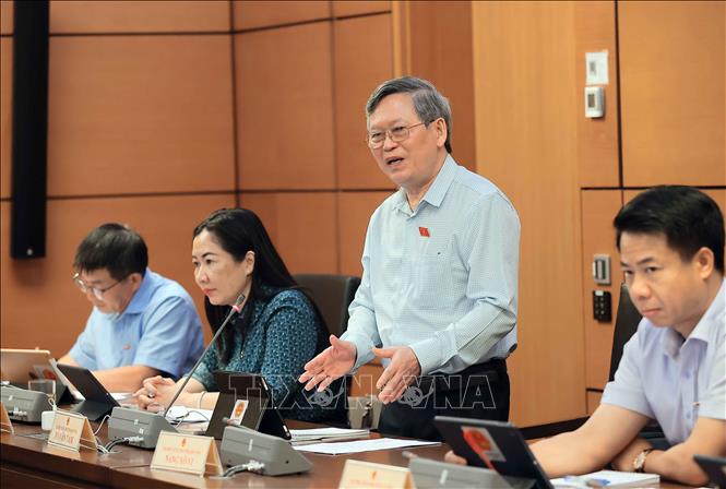 Đại biểu Quốc hội tỉnh Kon Tum Tô Văn Tám phát biểu. Ảnh: An Đăng - TTXVN
